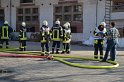 Feuer 3 Dachstuhlbrand Koeln Rath Heumar Gut Maarhausen Eilerstr P392